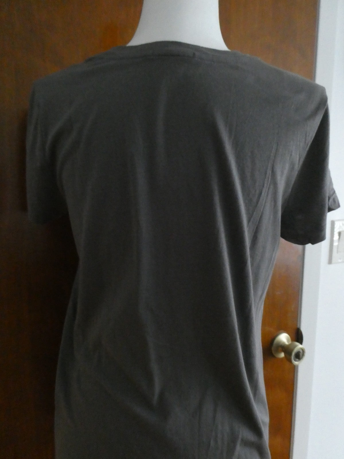Gap women’s gray bow detailed cotton/modal decorated short sleeve top size Large