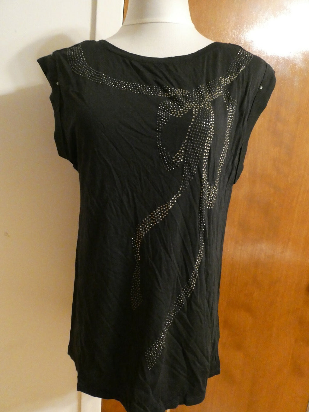Juicy Couture Women's Black Detailed Top Large 