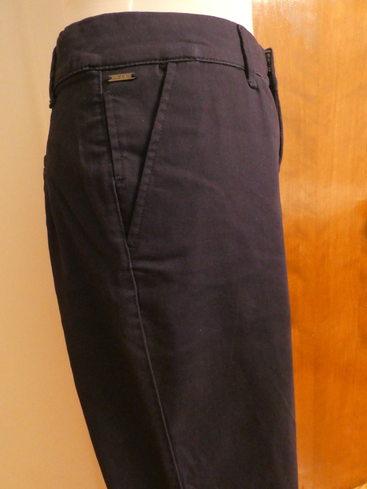 U.S. POLO ASSN. Women Navy Mid Rise Relax Fit Denim Slim Chino Pant 16 (fits 14)