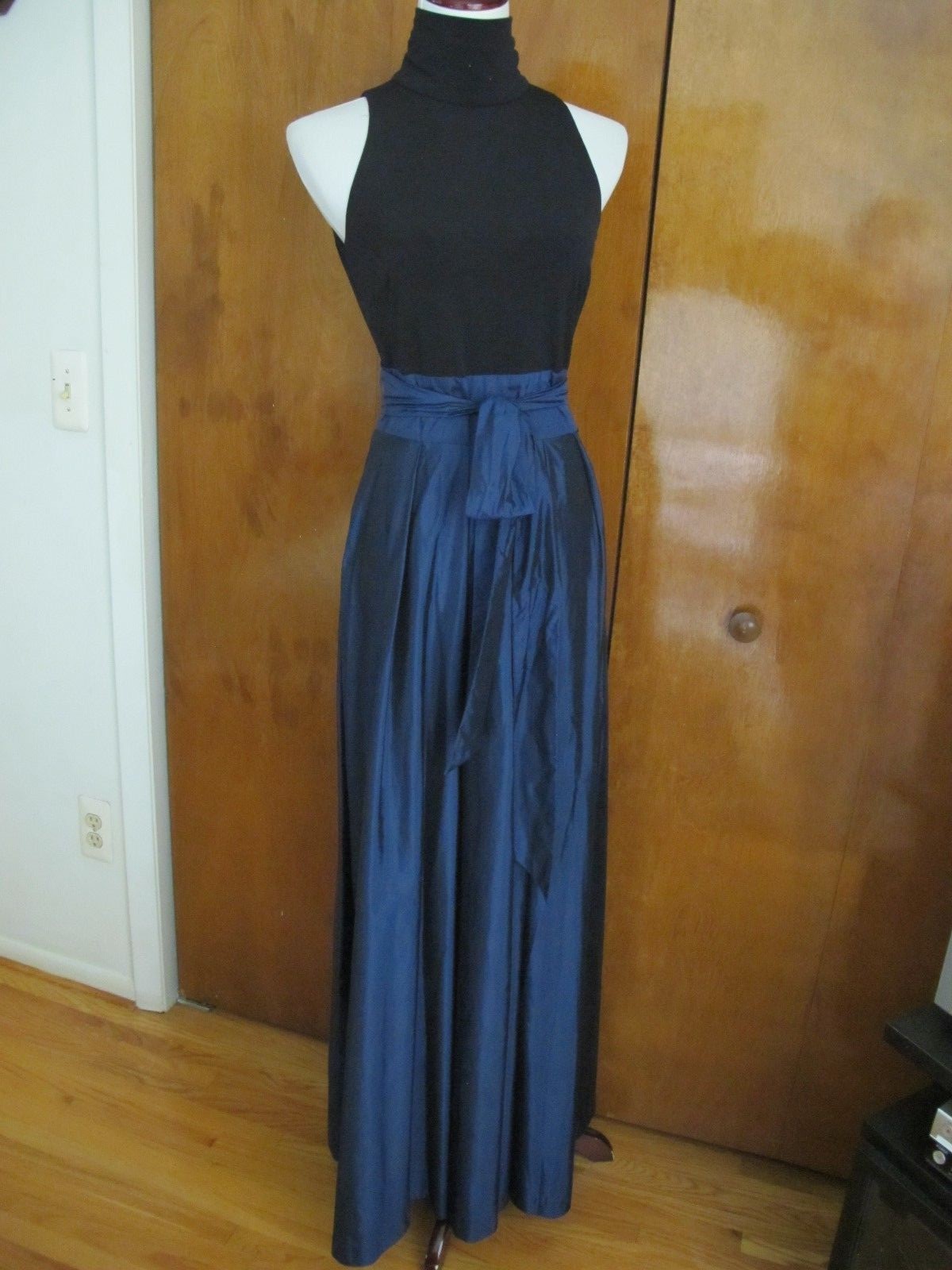 Ralph Lauren women's black blue fit and flare silhouette dress new