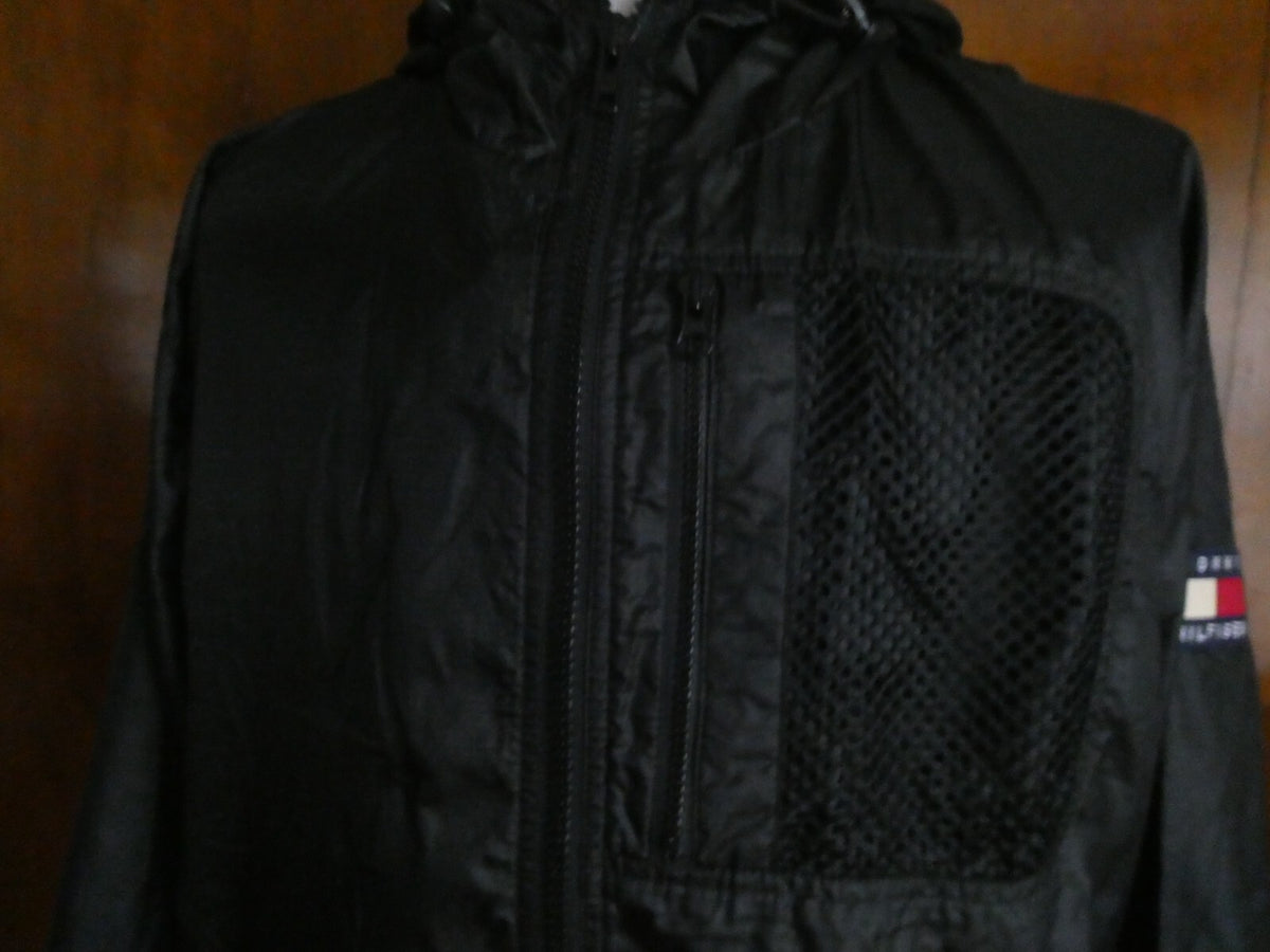 Tommy Hilfiger Windbreaker Vintage Hooded Jacket Size Medium