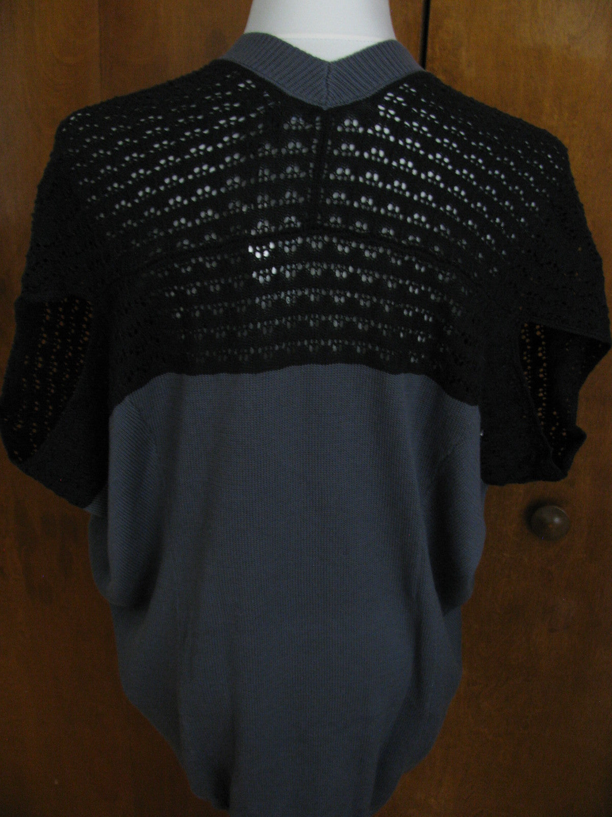 Gap women's gray black knitted gorgeous dolman vest large