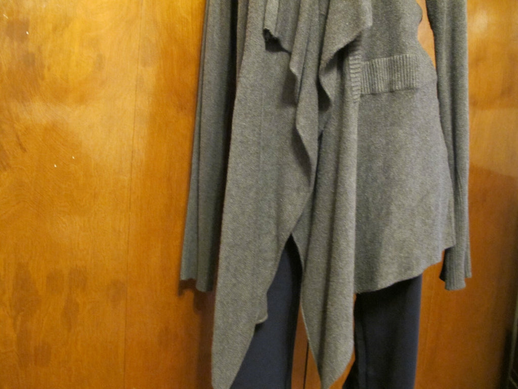 Eileen Fisher Women's Gray Long Cardigan Large 