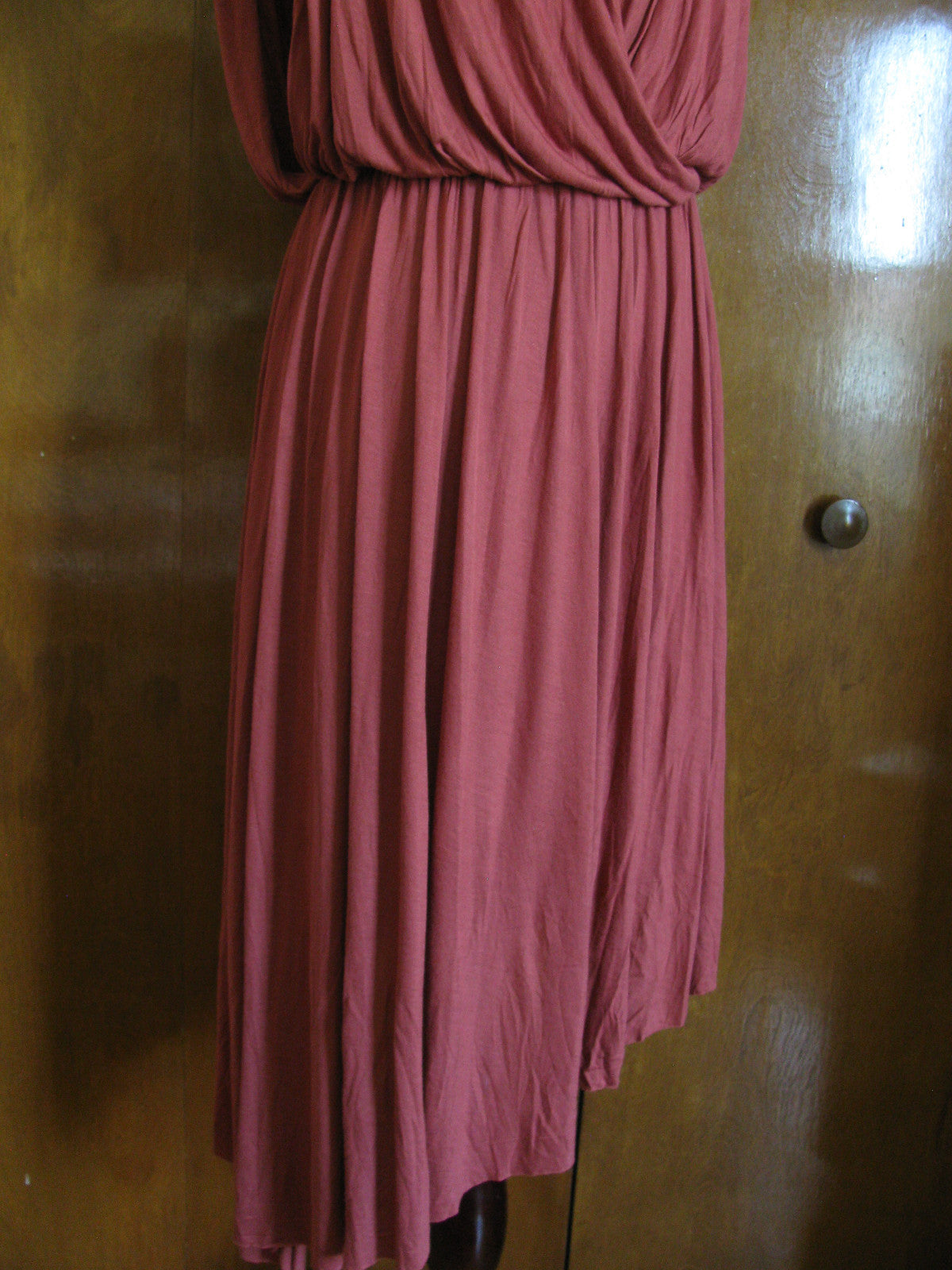 Free People Women’s Draping Over Tuscan Red Soft Dress 