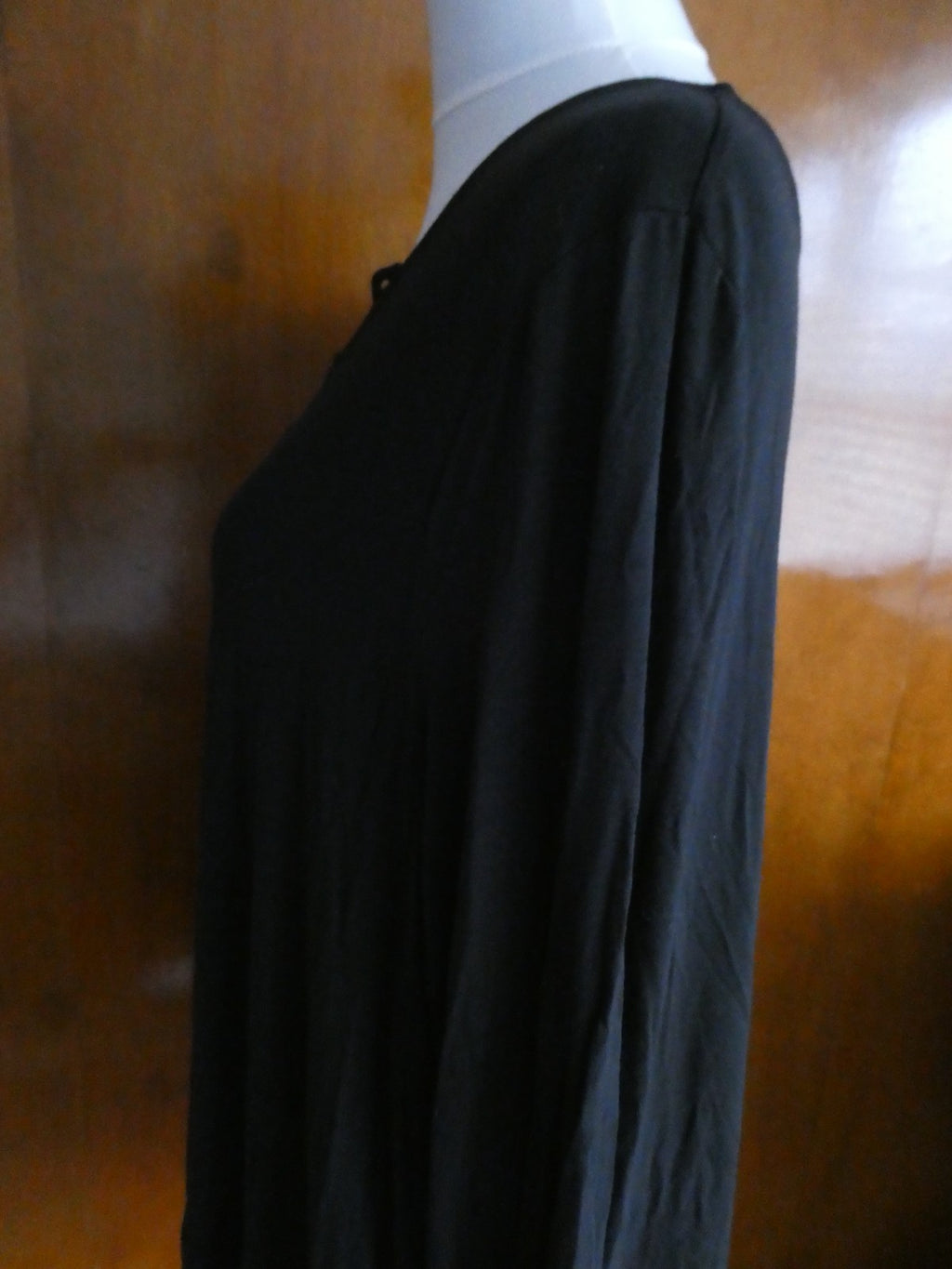 Old Navy Women’s Asymmetric Black Viscose Long Sleeves Tunic Top Size Xlarge