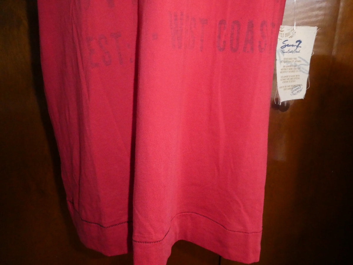 7 SEVEN men’s soft 100% cotton t-shirt red size 2XL NEW