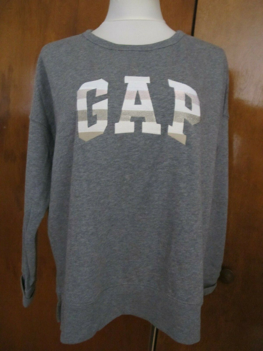 Gap Women's Flannel Cotton Gray Sweater Size Large 