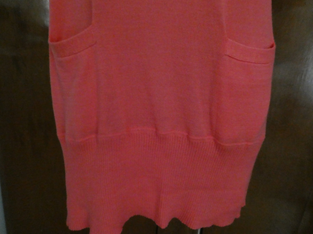 Smitten Women's Orange Sherbet Soft Cotton Detailed Tunic Long Top Size Medium 