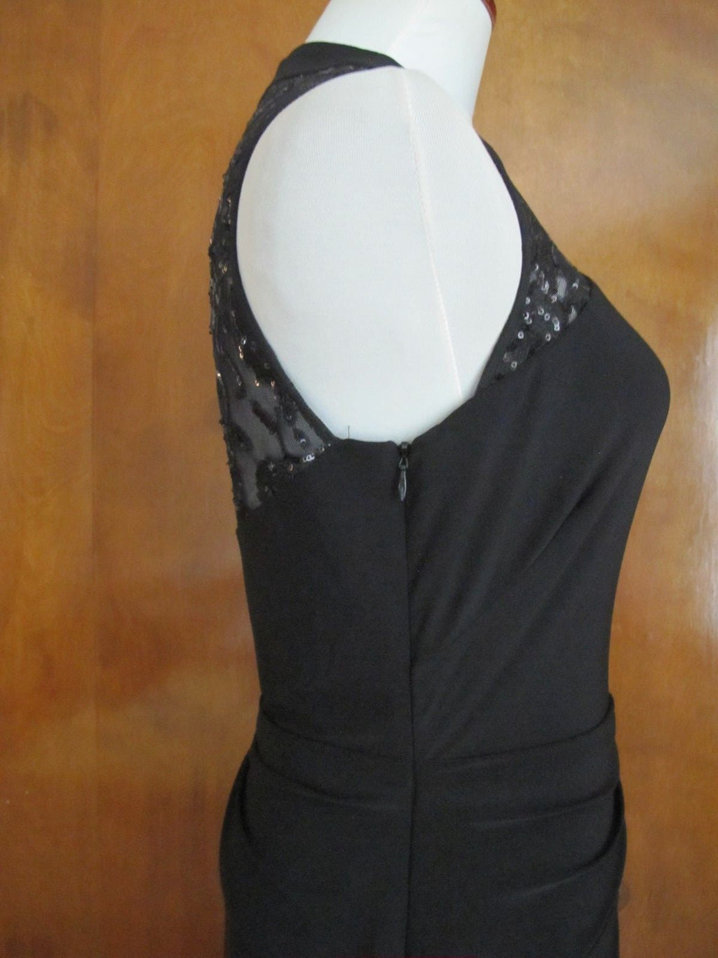 Lauren Ralph Lauren Women’s Black Evening Maxi Sequined Mesh Dress New