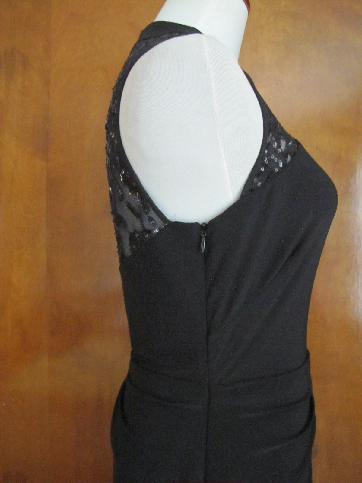 Lauren Ralph Lauren Women’s Black Evening Maxi Sequined Mesh Dress New