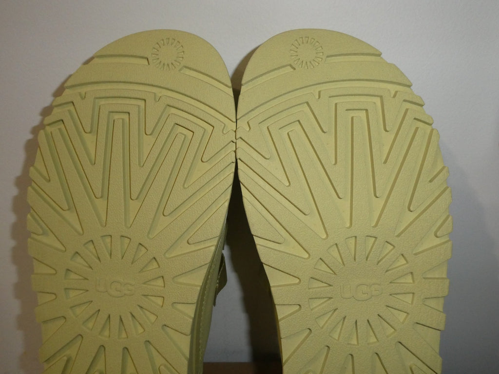 UGG GoldenGlow Slide Sandals Women Yellow Platform 1167430 Adjustable Straps 10