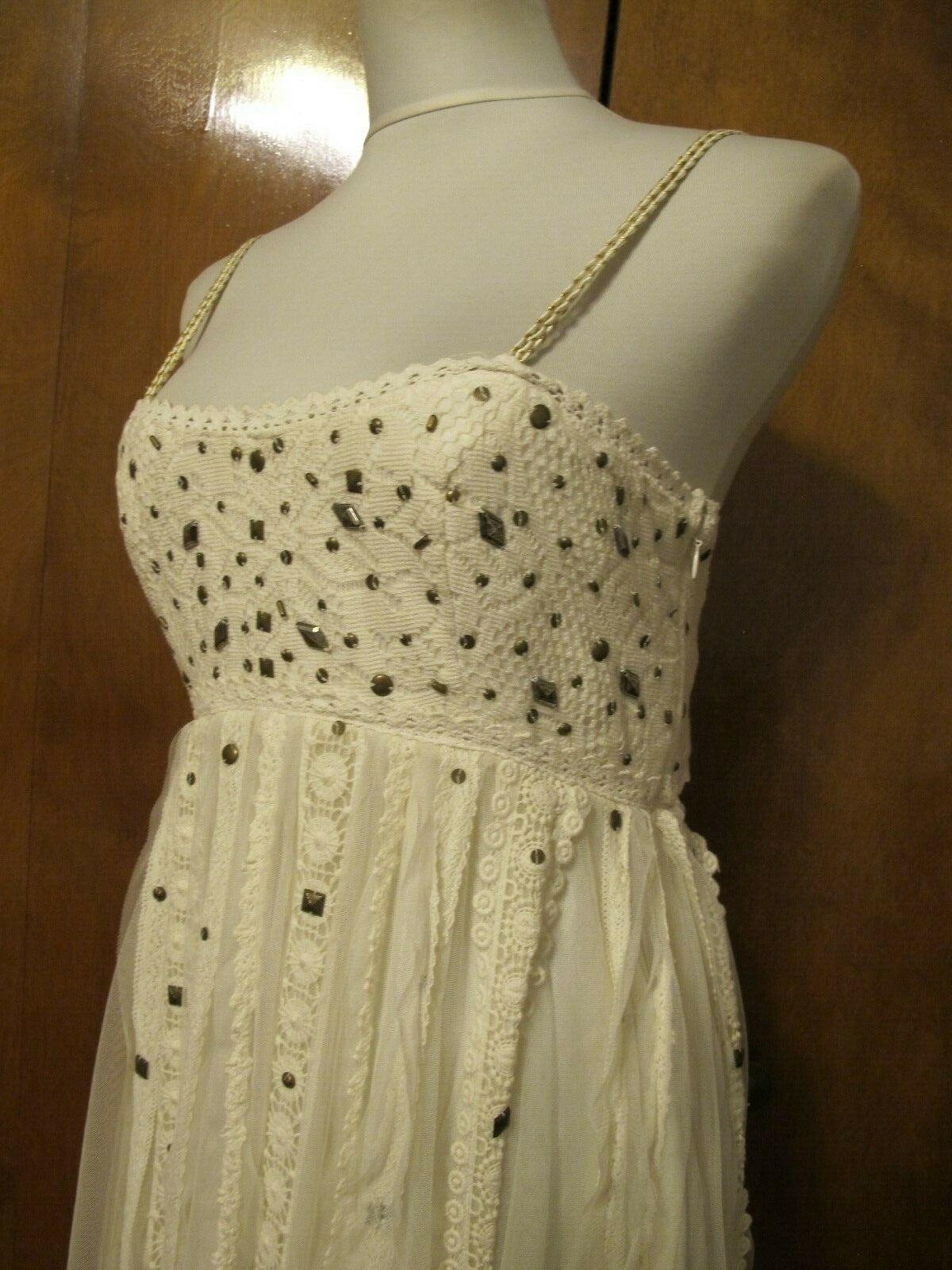 Free People women’s ivory Lace Party Dress New