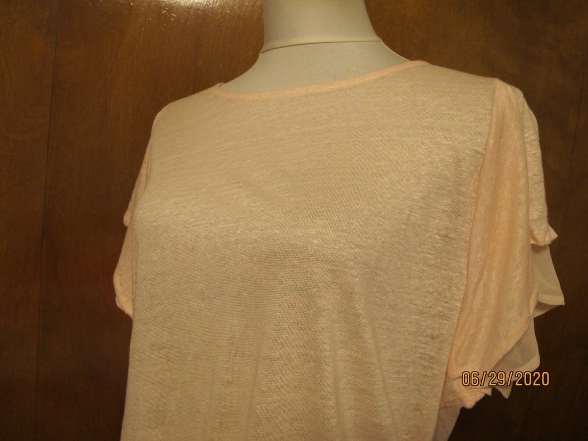 Anthropologie Eri +Ali Women's Rose Ruffled Linen Top