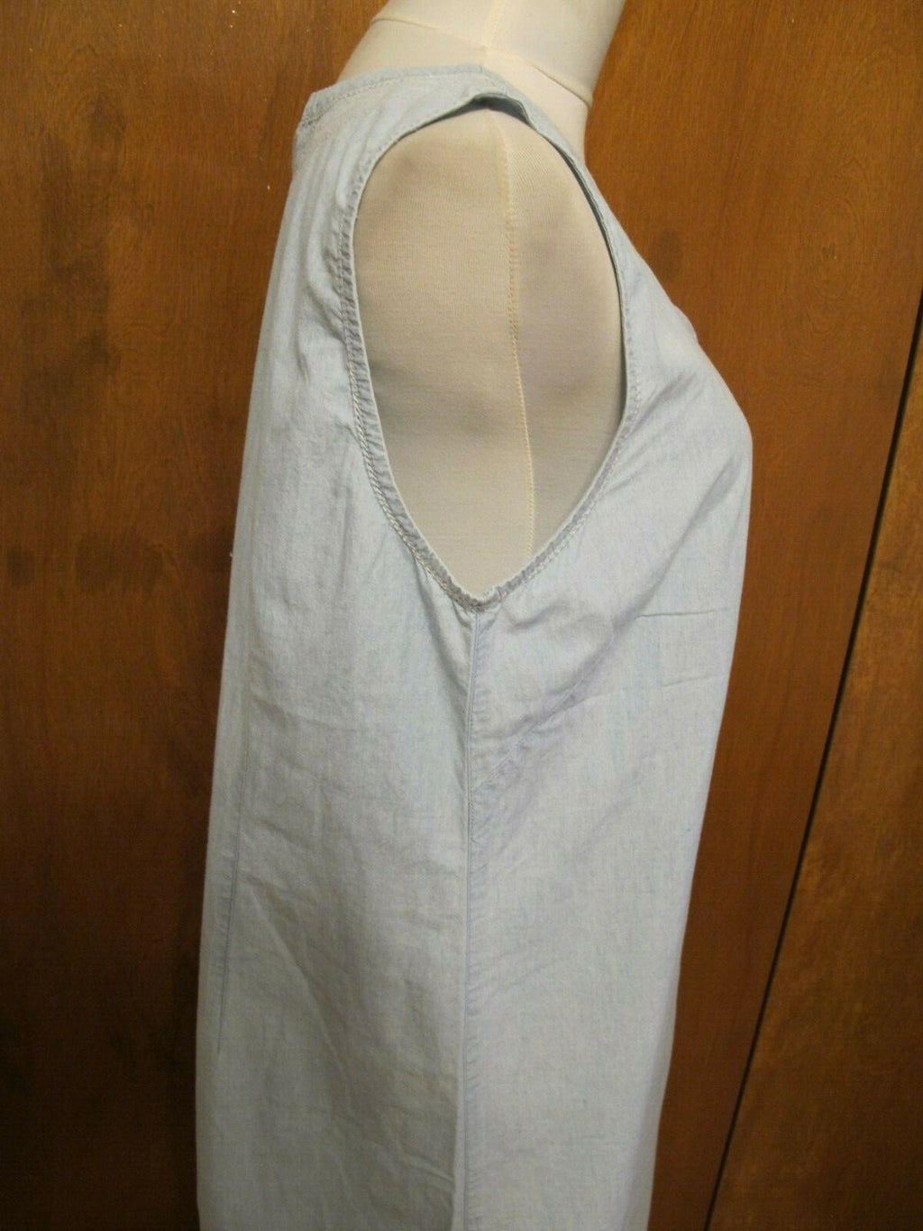 Liz Claiborne Women's Sky Blue Jean Long Dress Cotton size 14