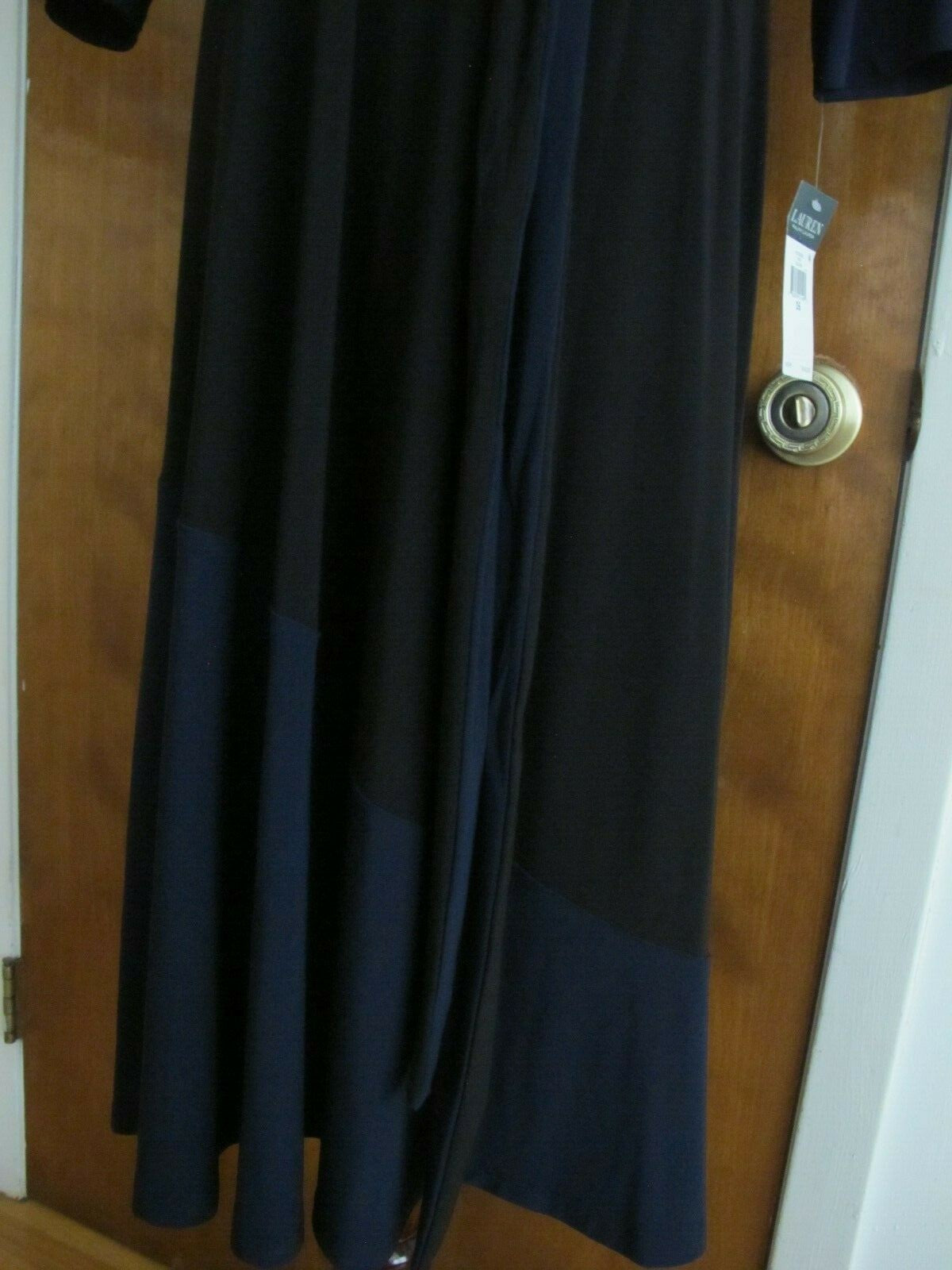 Ralph Lauren women’s  A-Line black navy long sleeves dress size 16 new