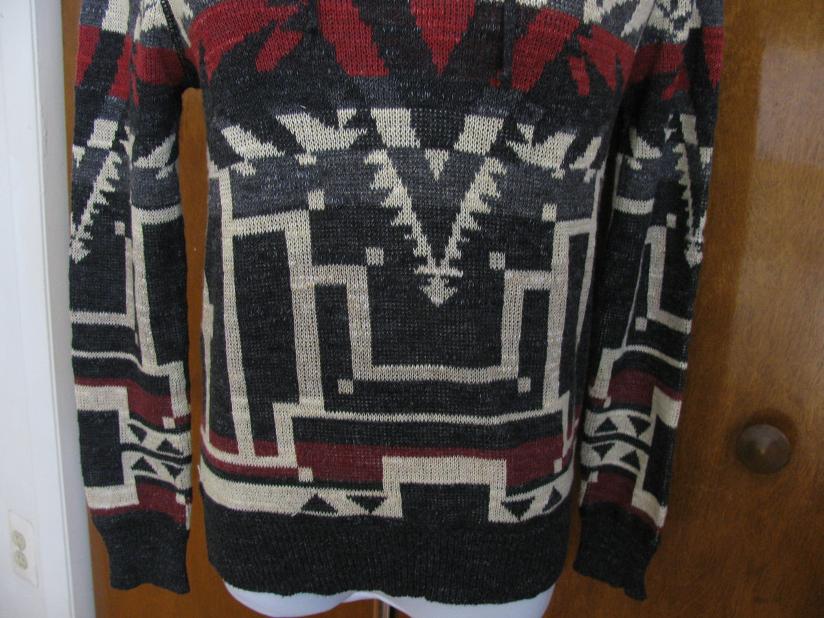 Denim & Supply Ralph Lauren women’s multi color cotton hooded sweater small NWT