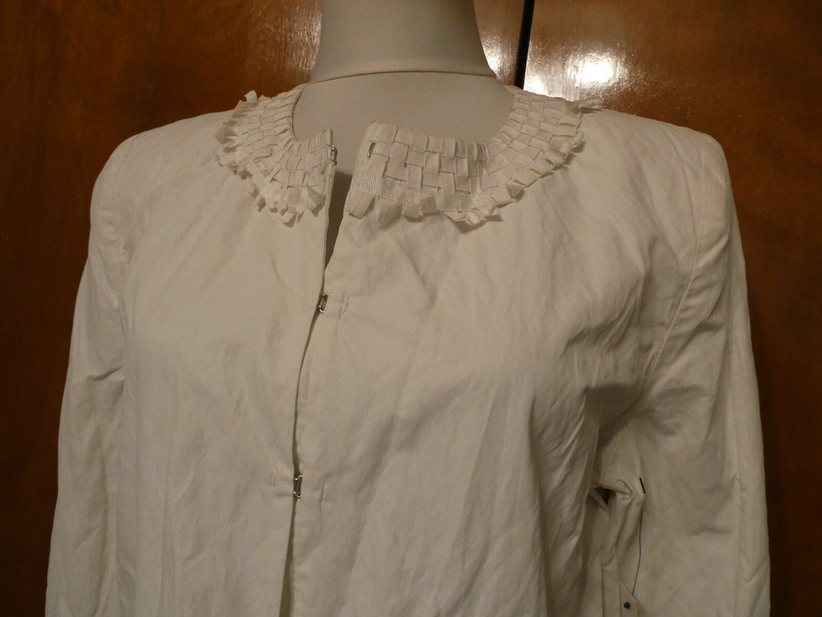 Tahari women's white soft cotton/nylon lined blazer US 14, UK 18, IT 50