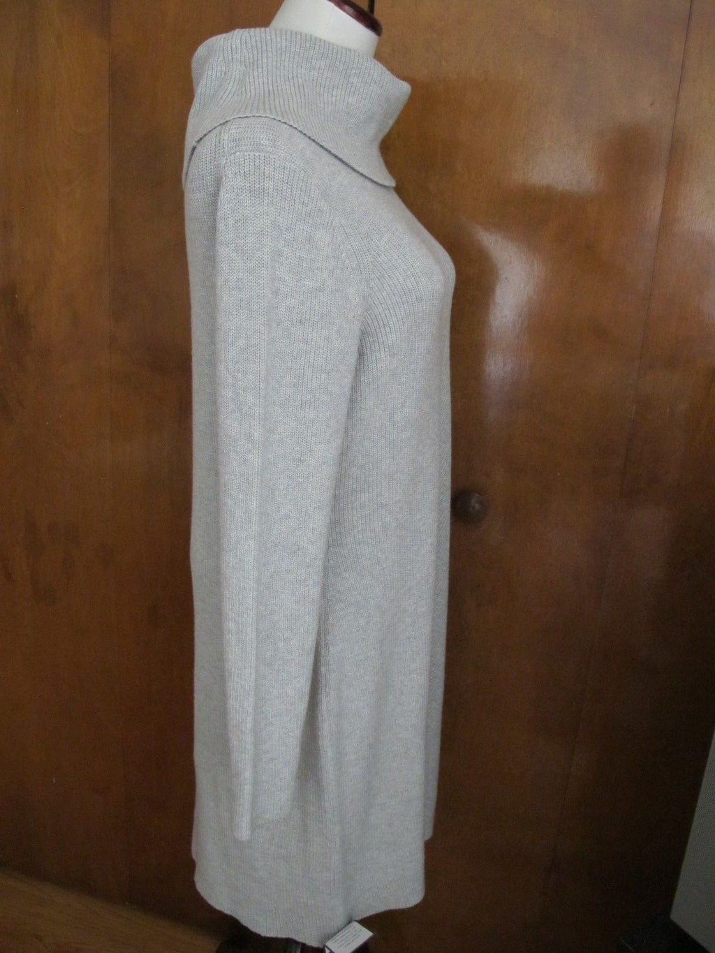 Ralph Lauren Women's Gray Classic Fit Cowl Neck Sweater Dress New