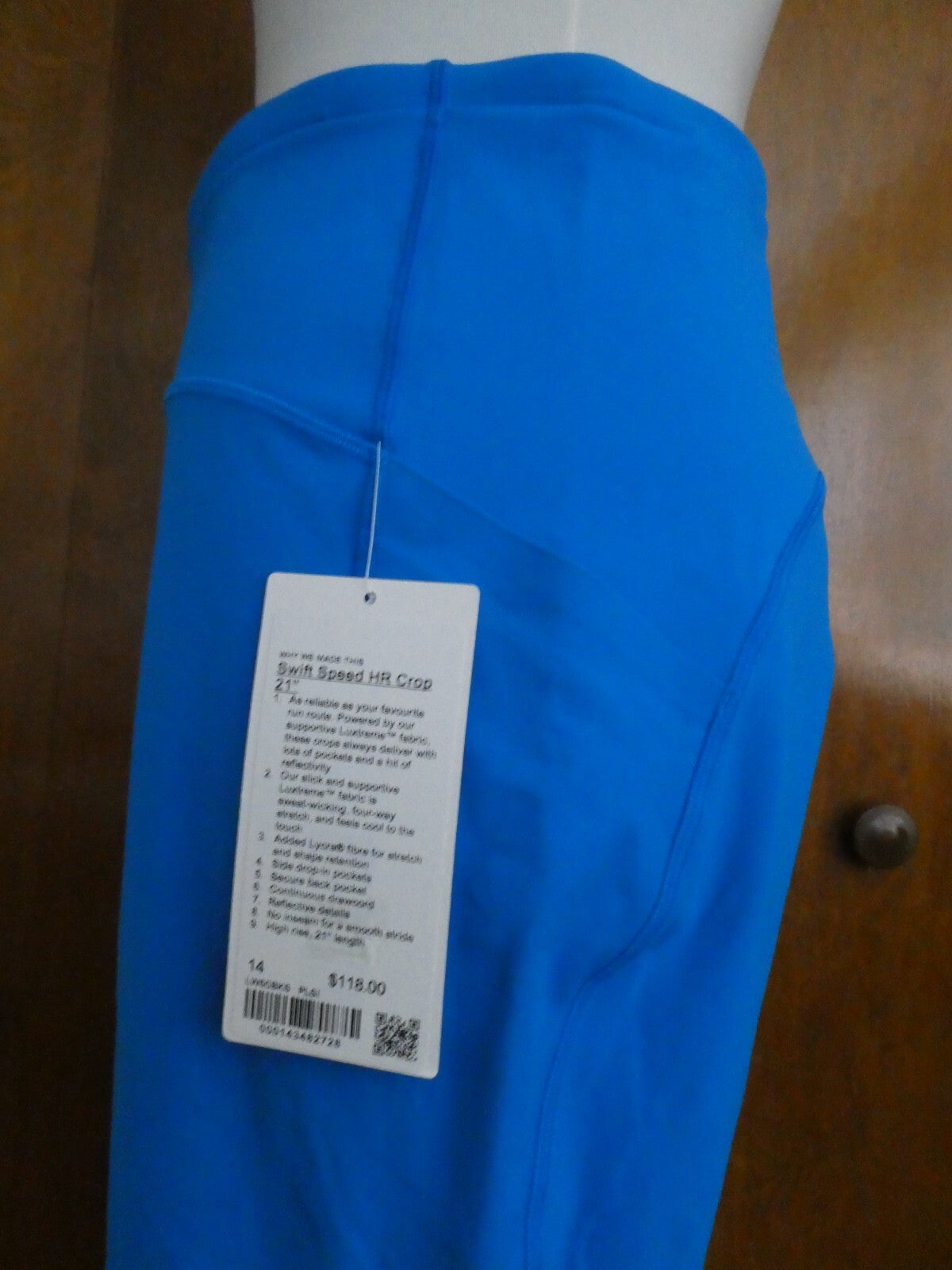 Lululemon Women's Blue Swift Speed HR Crop 21” Run Leggings Size 14, 18