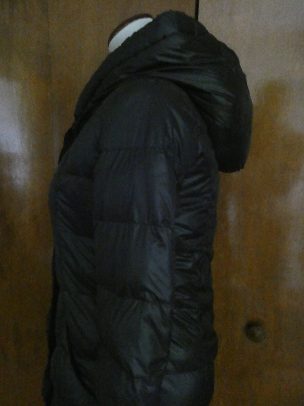 Tahari Women's Black Down Puffer Winter Detailed Coat Jacket Xsmall