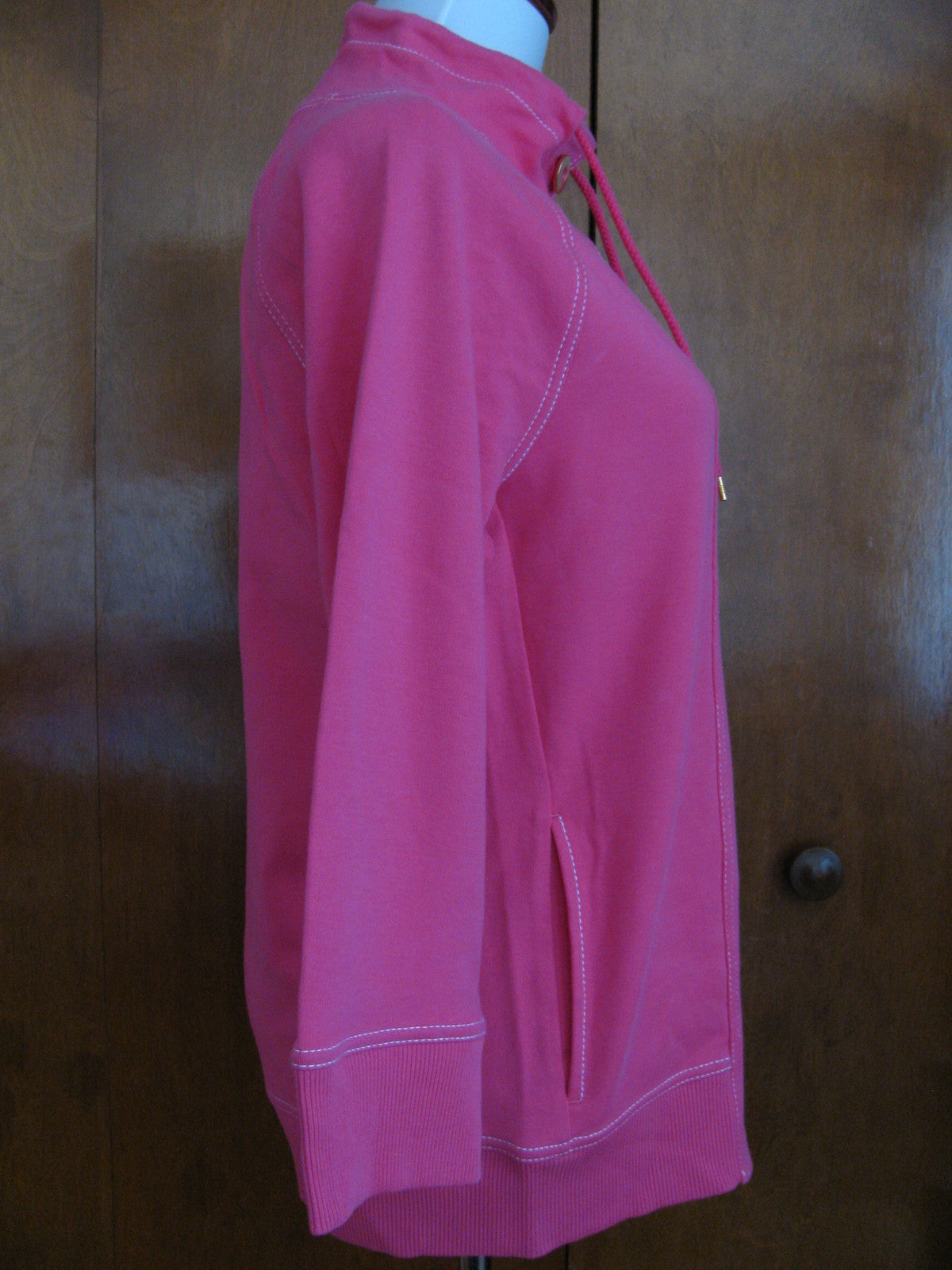 Jones New York Women's Pink Stretch Buttoned Pocketed Jacket Medium NWT