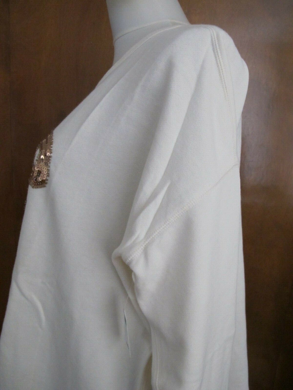Gap Women's Flannel Cotton Off White Sweater Size Large 