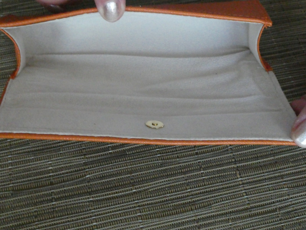 TORY BURCH Orange Authentic Eyewear Eyeglasses Case Only 