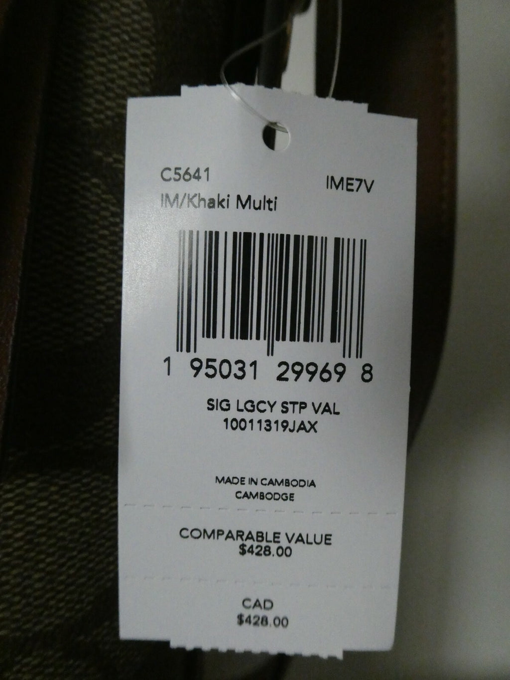 Coach Val Duffle In Signature Canvas With Stripe Handbag Style C5641