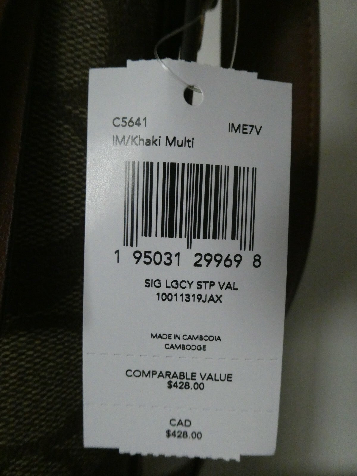 Coach Val Duffle In Signature Canvas With Stripe Handbag Style C5641