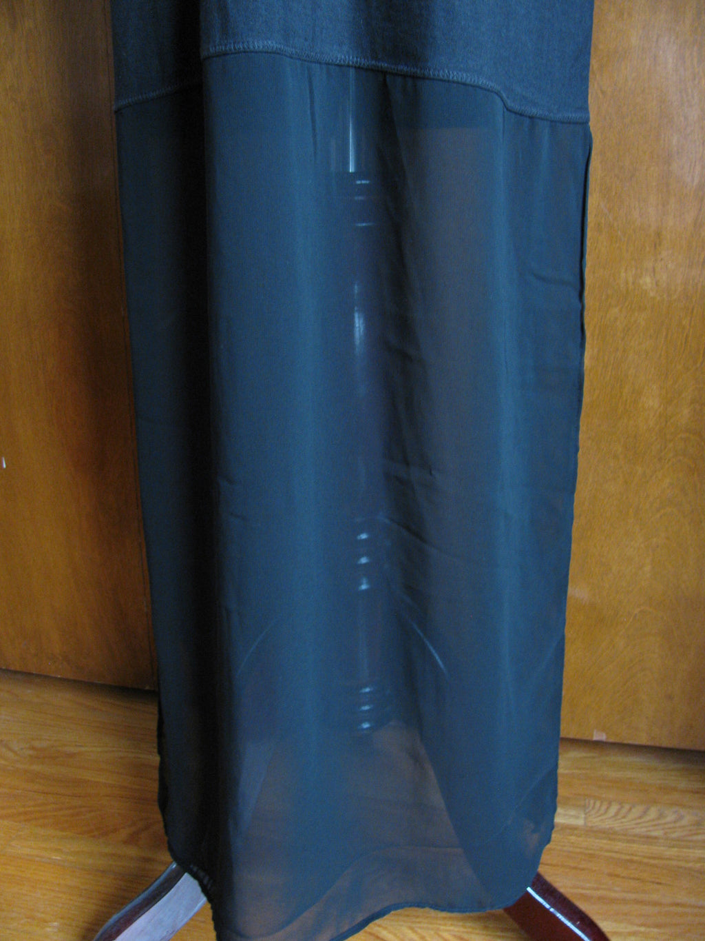 Rachel Roy women's black maxi stylish evening mesh dress size medium 