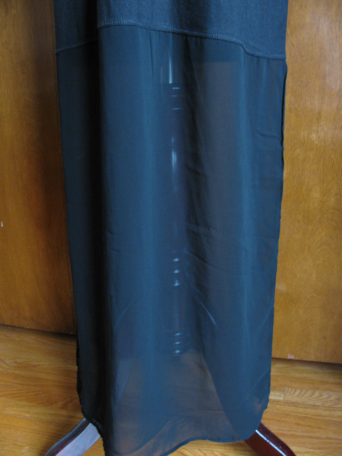 Rachel Roy women's black maxi stylish evening mesh dress size medium 