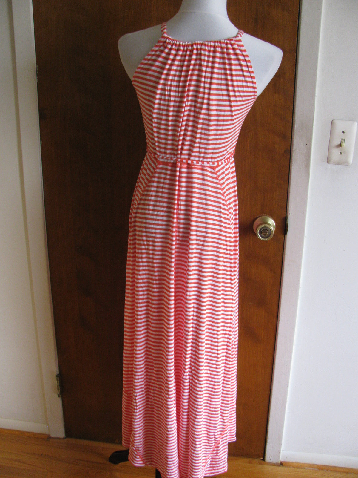 Gap Women's Red White Striped Summer Maxi Dress Size XSmall New