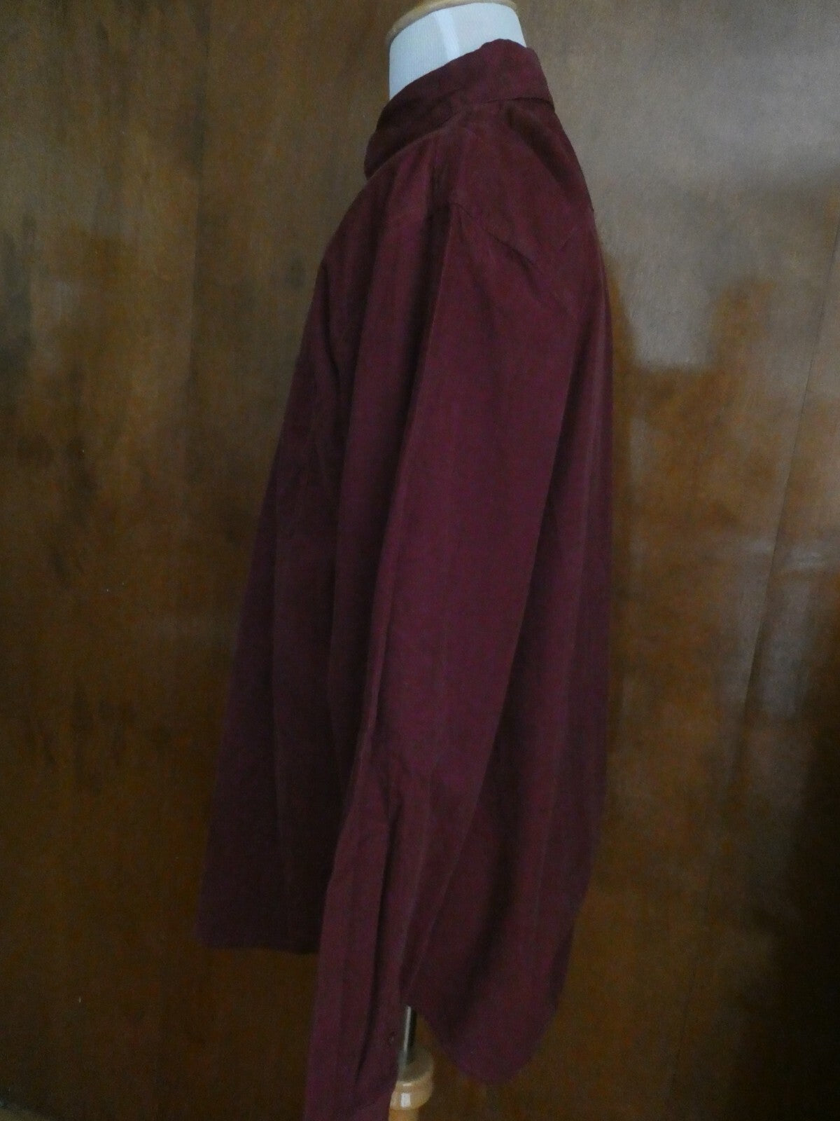 Saks Fifth Avenue soft cotton wine long sleeves mens shirt size xlarge new w/tag