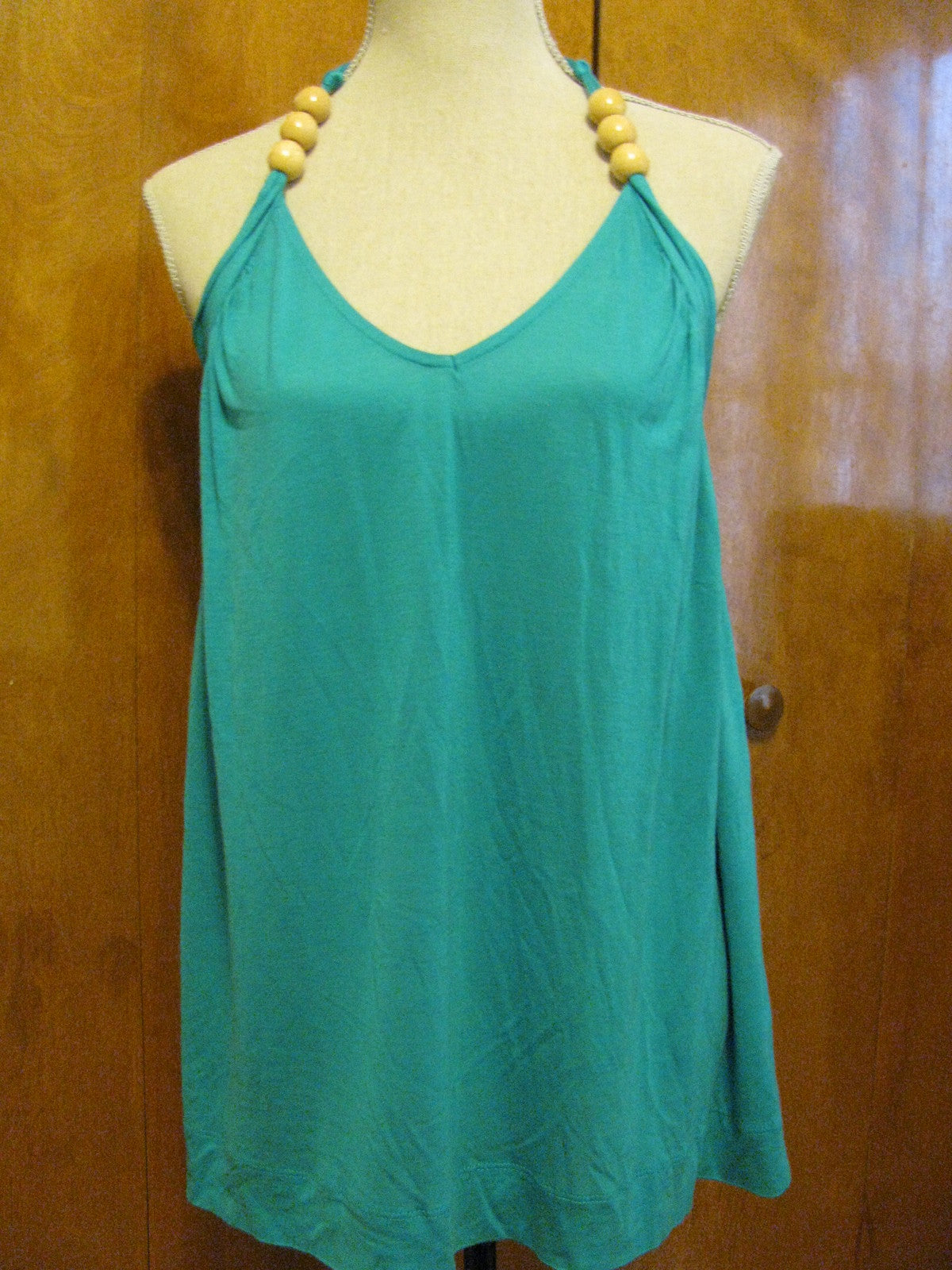 French Connection women's emerald abacus jersey halter neck top size  S L 