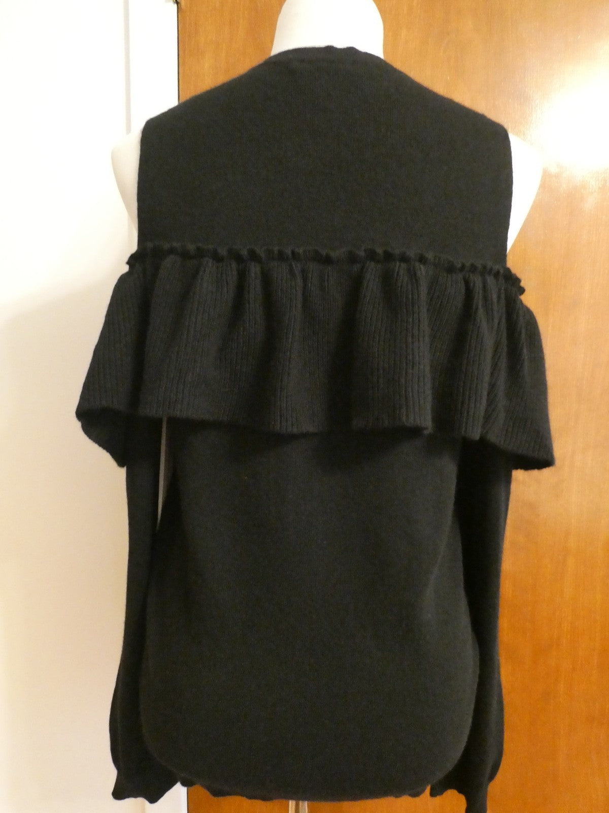 Aqua Cashmere Cold-Shoulder Ruffle Sweater from Bloomingdale's Retail Value $198