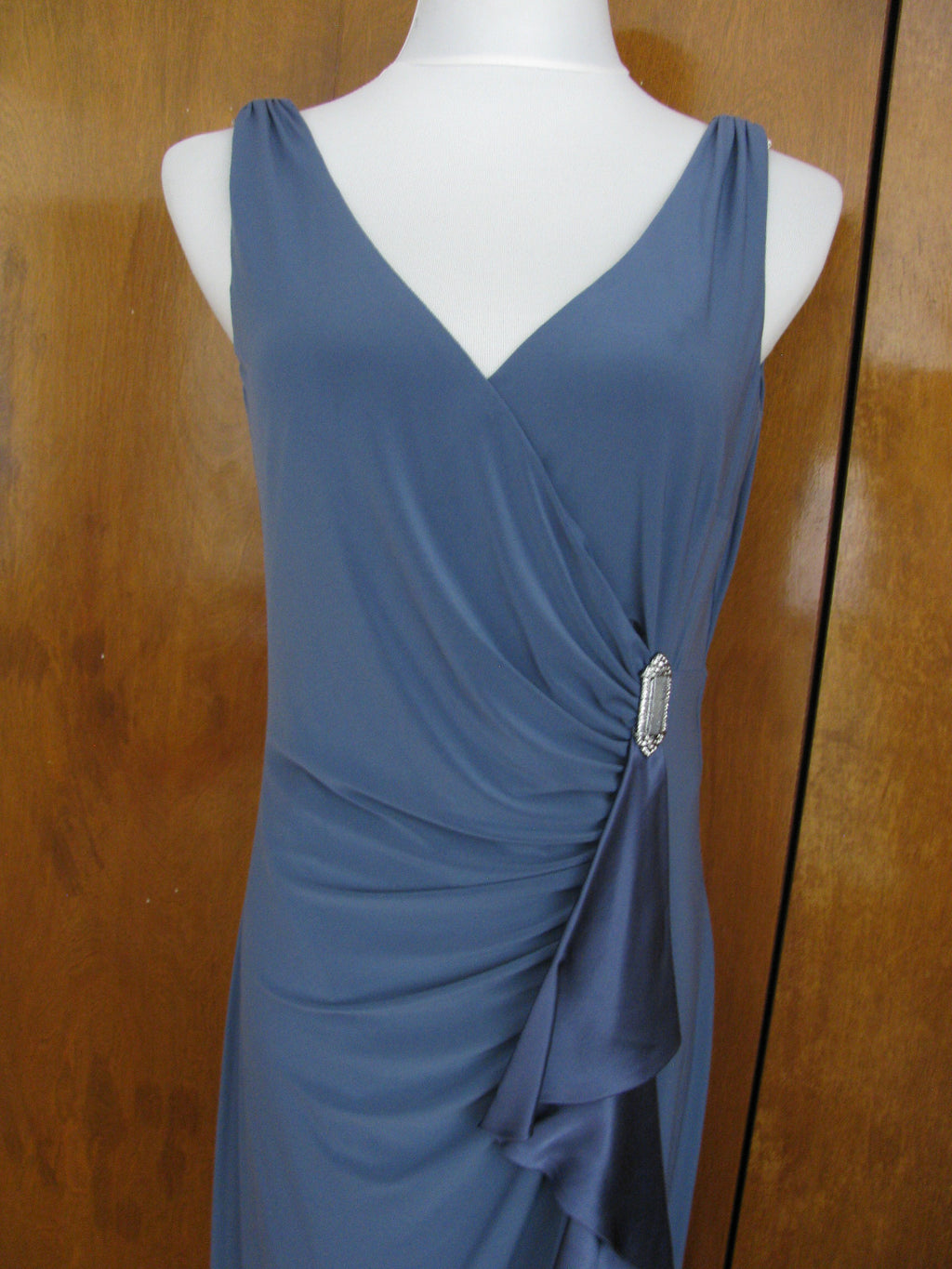 Ralph Lauren Women's Gray Detailed Maxi Evening New Dress New