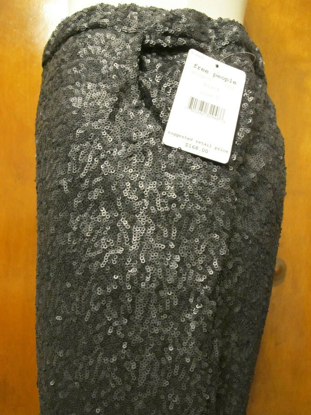 Free People Women's Black Evening Sequin Evening  Have Lined Pants Large