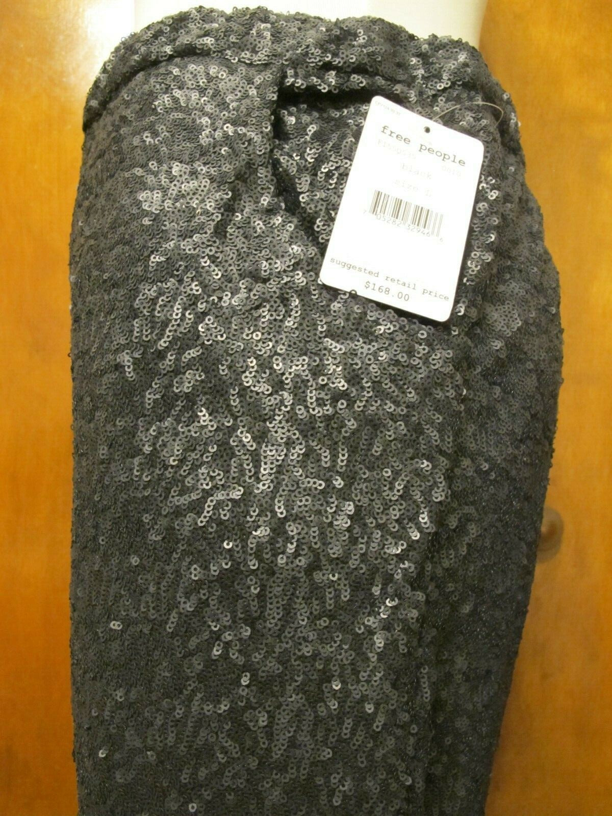 Free People Women's Black Evening Sequin Evening  Have Lined Pants Large