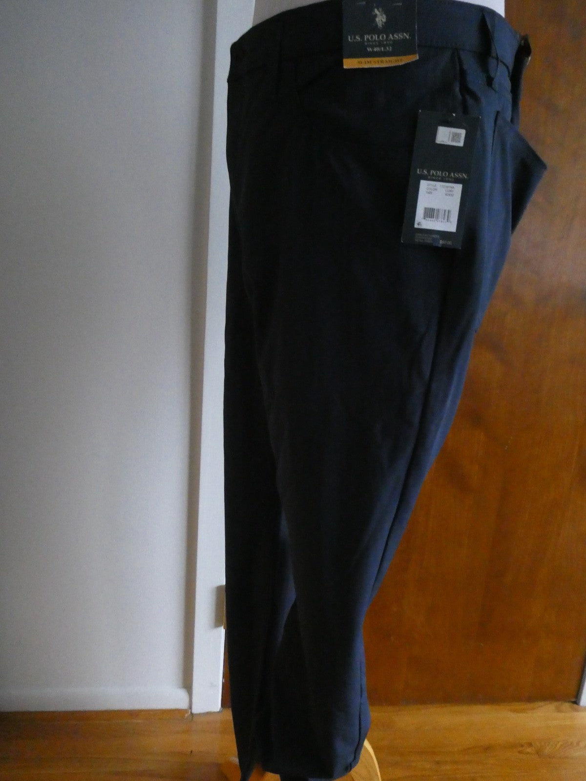U.S. Polo Assn Men Slim Straight Active Stretch Pants 40x32 Navy CUNV 11D391NA