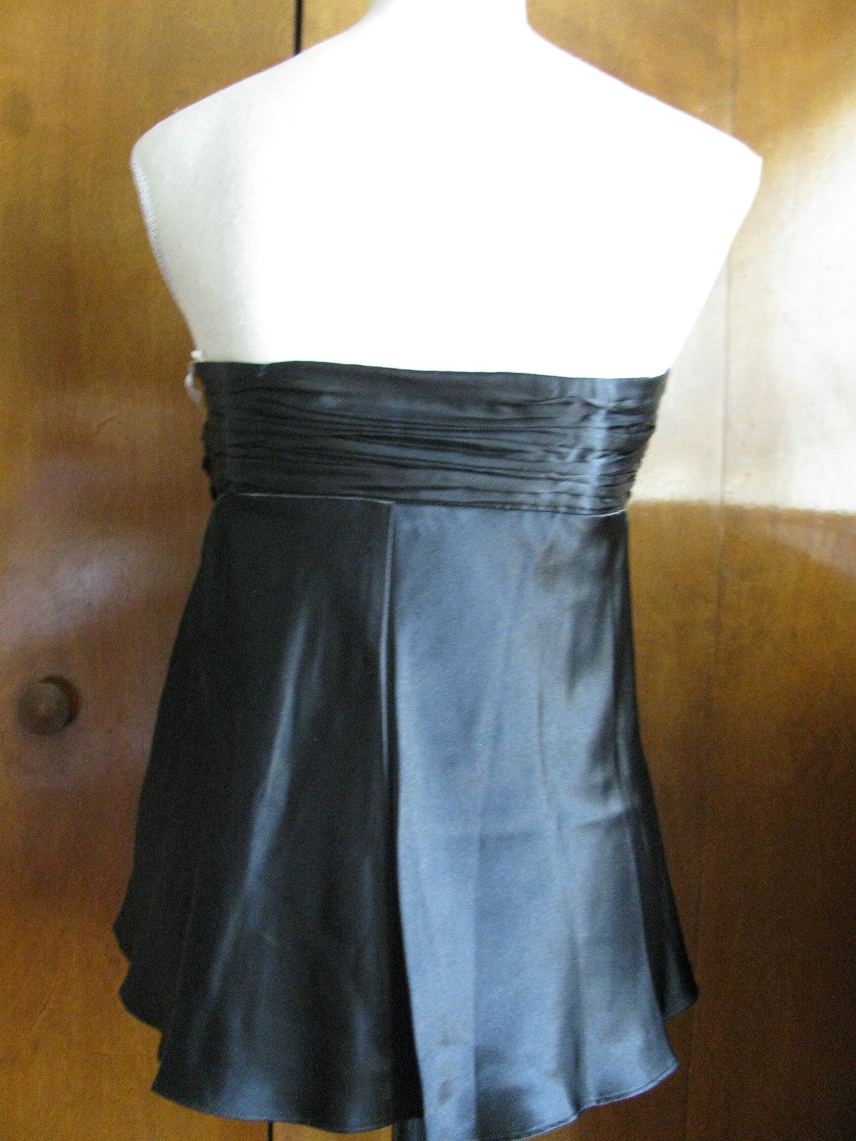 Laundry Shelli Segal women's black build in bra tunic top Size 12 New