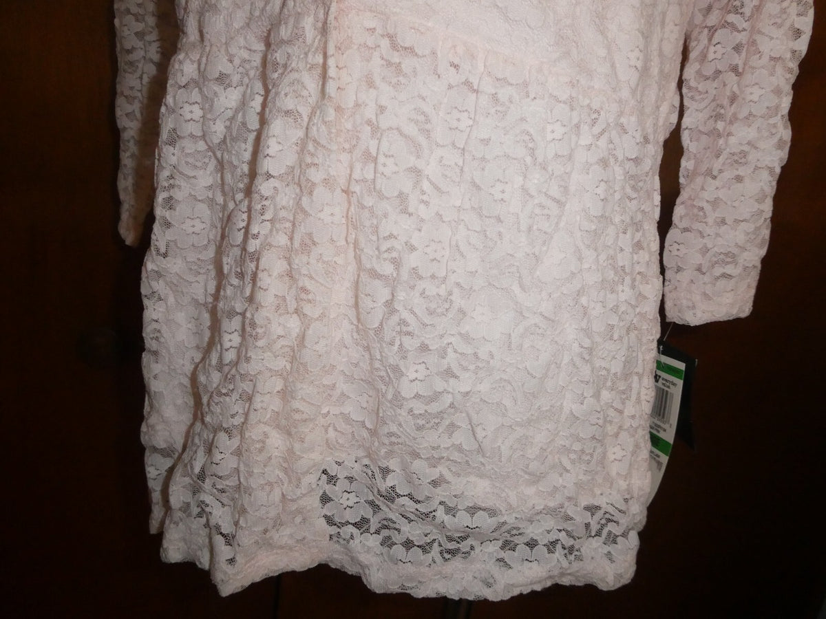 ALFANI Women's Sugar Pink Fringe-textured Sheer Lined Blouse Shirt Top Large