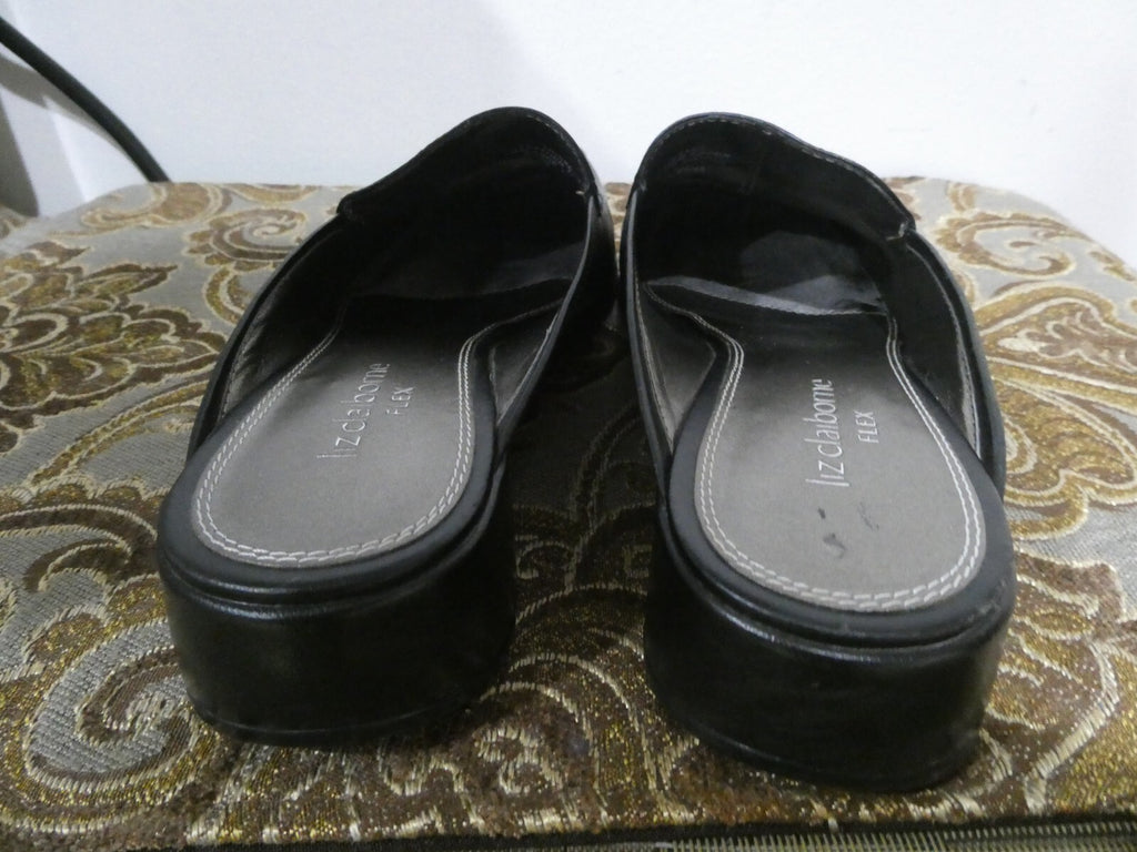 Liz Claiborne Flex Women’s Black Leather Slip On Shoes Size 8M