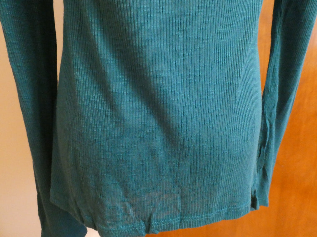 Julia's Closet Women's Teal Green Open Front Detailed Cardigan Medium