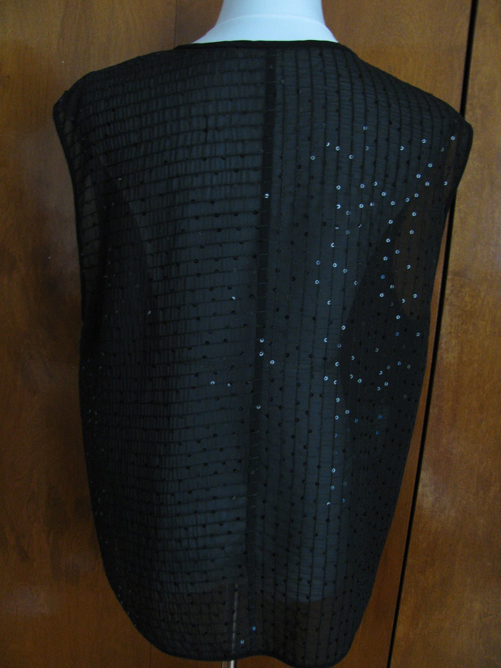 Rachel Roy women sequin black evening top size Xlarge