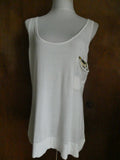 Smitten women's ivory soft cotton top size Large Style# S030236LM