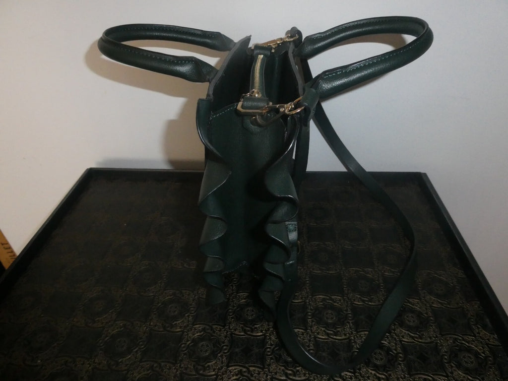 ZARA Women’s Crossbody Green Detailed 2 compartments Small Purse Handbag