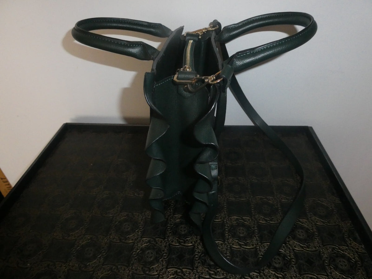 ZARA Women’s Crossbody Green Detailed 2 compartments Small Purse Handbag