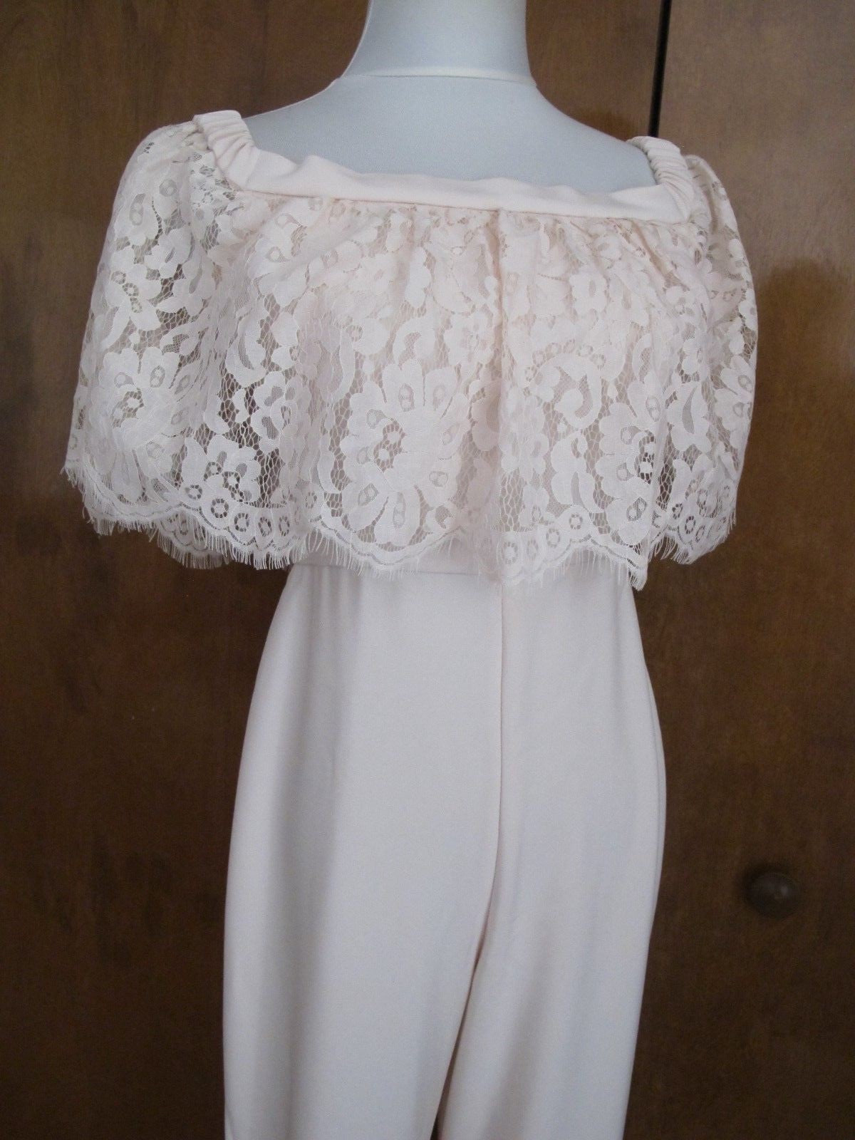 Anthropologie Theia Bridesmaids Women's Rose Evening Jumpsuit size 4 NWT