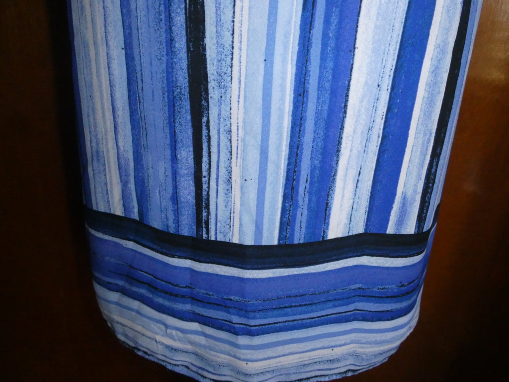 Apt. 9 Women’s Size 10 Blue Striped Shift Dress Lined Cutout Back NWT
