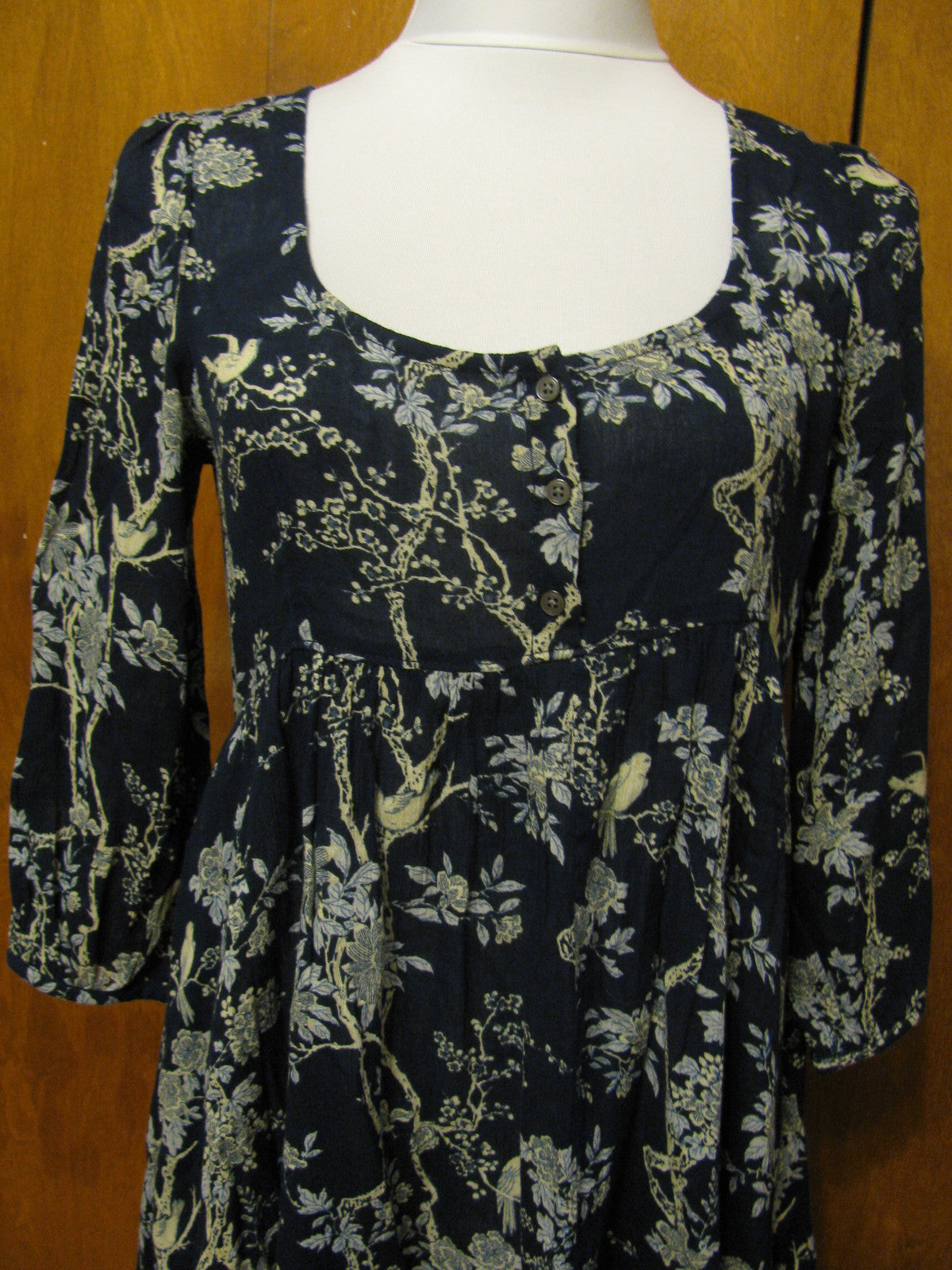 Denim & Supply Women's Multi Color Navy Mini Long Sleeves Dress New